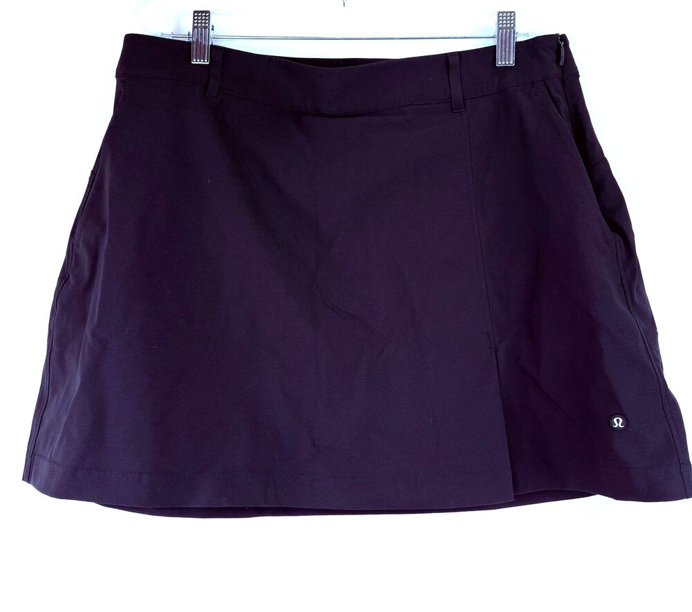 Lululemon Black Stretch Twill Front Pleat Golf Skirt Size 32
